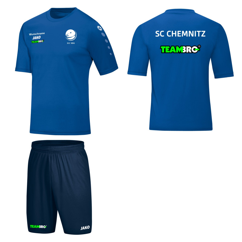 SC Chemnitz Unisex Trainingset Small blau/schwarz