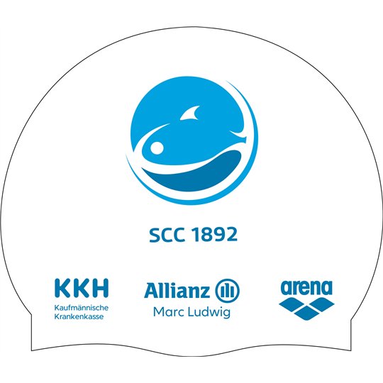 SC Chemnitz Badekappe weiss/blau